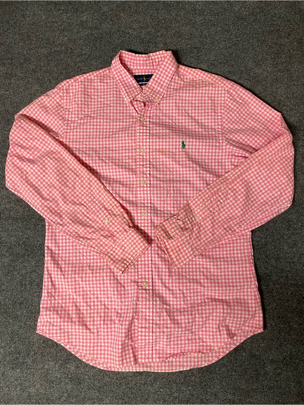 Ralph Lauren Pink Gingham Button-Down Shirt